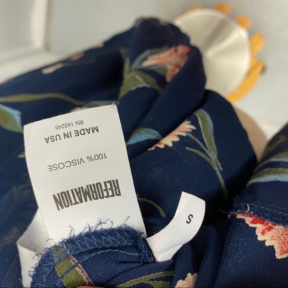Reformation Lucas Blue Floral Dress - Picture 7 of 8